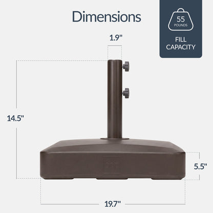 Plastic Patio Umbrella Base Pole Holder Accessory with Adjustable Knob with practical outdoor-ready details