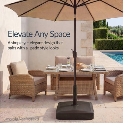 Plastic Patio Umbrella Base Pole Holder Accessory with Adjustable Knob with practical outdoor-ready details