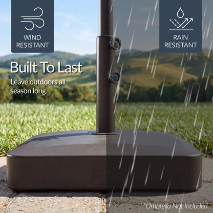 Plastic Patio Umbrella Base Pole Holder Accessory with Adjustable Knob with practical outdoor-ready details