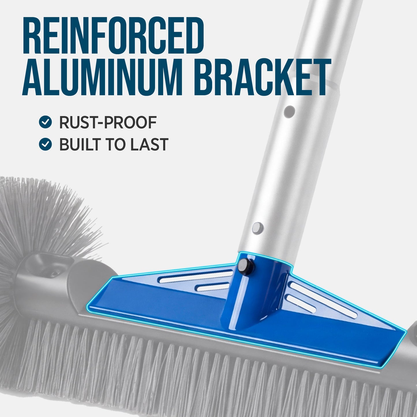 Pool Cleaning Starter KitPool Brush Skimmer Net and 9 ft Aluminum Pole with useful details for patio, backyard, and outdoor living