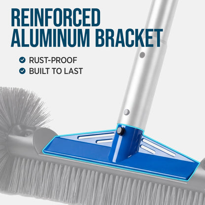 Pool Cleaning Starter KitPool Brush Skimmer Net and 9 ft Aluminum Pole with useful details for patio, backyard, and outdoor living