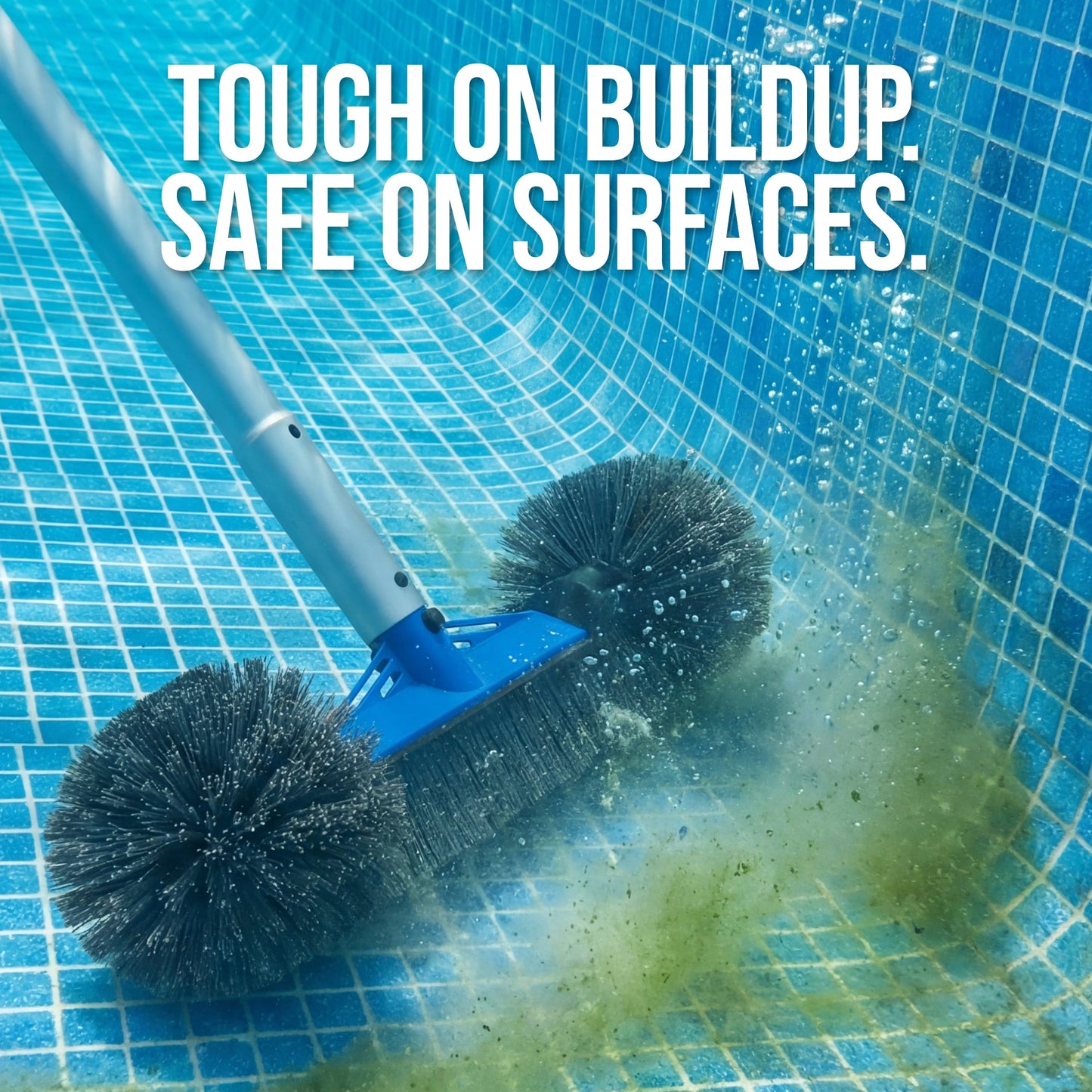 Pool Cleaning Starter KitPool Brush Skimmer Net and 9 ft Aluminum Pole with useful details for patio, backyard, and outdoor living