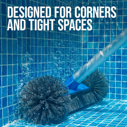 Pool Cleaning Starter KitPool Brush Skimmer Net and 9 ft Aluminum Pole with useful details for patio, backyard, and outdoor living