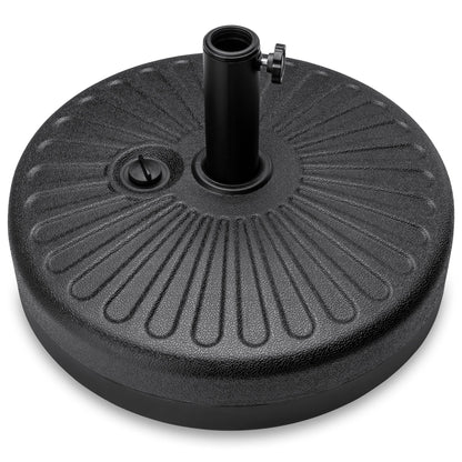 Plastic Patio Umbrella Base Pole Holder Accessory with Adjustable Knob designed for patio and backyard use