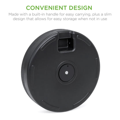 Plastic Patio Umbrella Base Pole Holder Accessory with Adjustable Knob designed for patio and backyard use