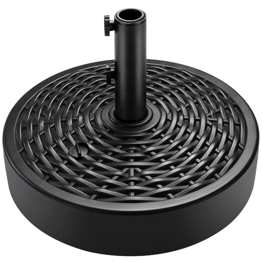 Plastic Patio Umbrella Base Pole Holder Accessory with 2 Adjustable Knobs designed for patio and backyard use