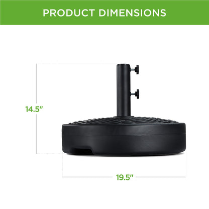 Plastic Patio Umbrella Base Pole Holder Accessory with 2 Adjustable Knobs designed for patio and backyard use