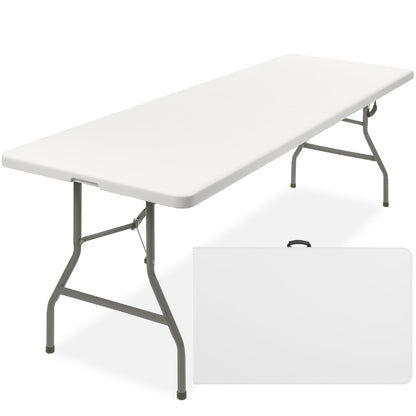 Portable Folding Plastic Dining Table with Handle Lock - 8ft designed for everyday comfort and storage