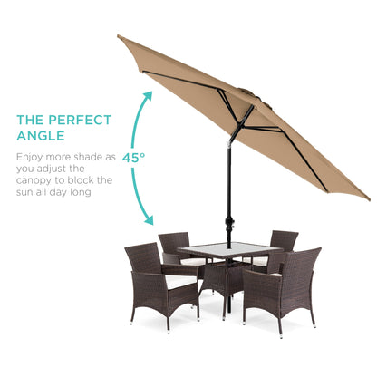 Outdoor Steel Market Patio Umbrella Decoration with Tilt Crank Lift - 10ft with practical outdoor-ready details