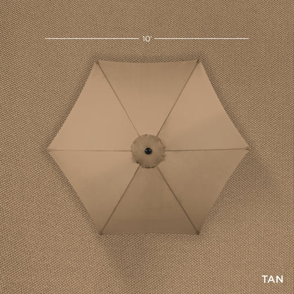 Outdoor Steel Market Patio Umbrella Decoration with Tilt Crank Lift - 10ft with practical outdoor-ready details