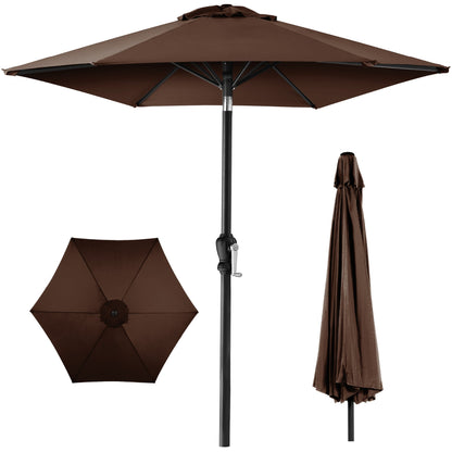Outdoor Steel Market Patio Umbrella Decoration with Tilt Crank Lift - 10ft with practical outdoor-ready details