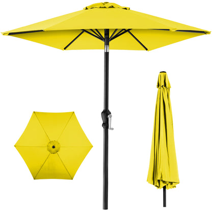 Outdoor Steel Market Patio Umbrella Decoration with Tilt Crank Lift - 10ft with practical outdoor-ready details
