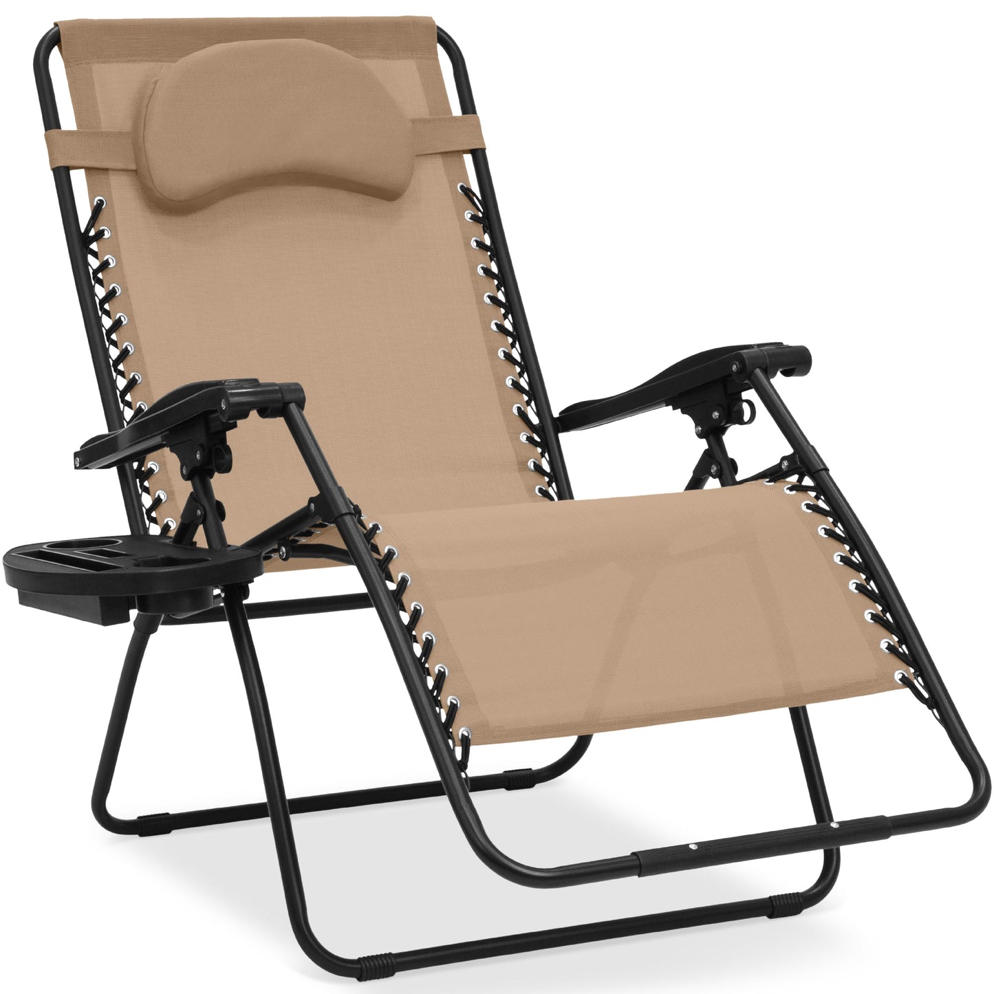 Oversized Reclining Zero Gravity Chair Lounger with Cup Holder Pillow with practical style for home spaces