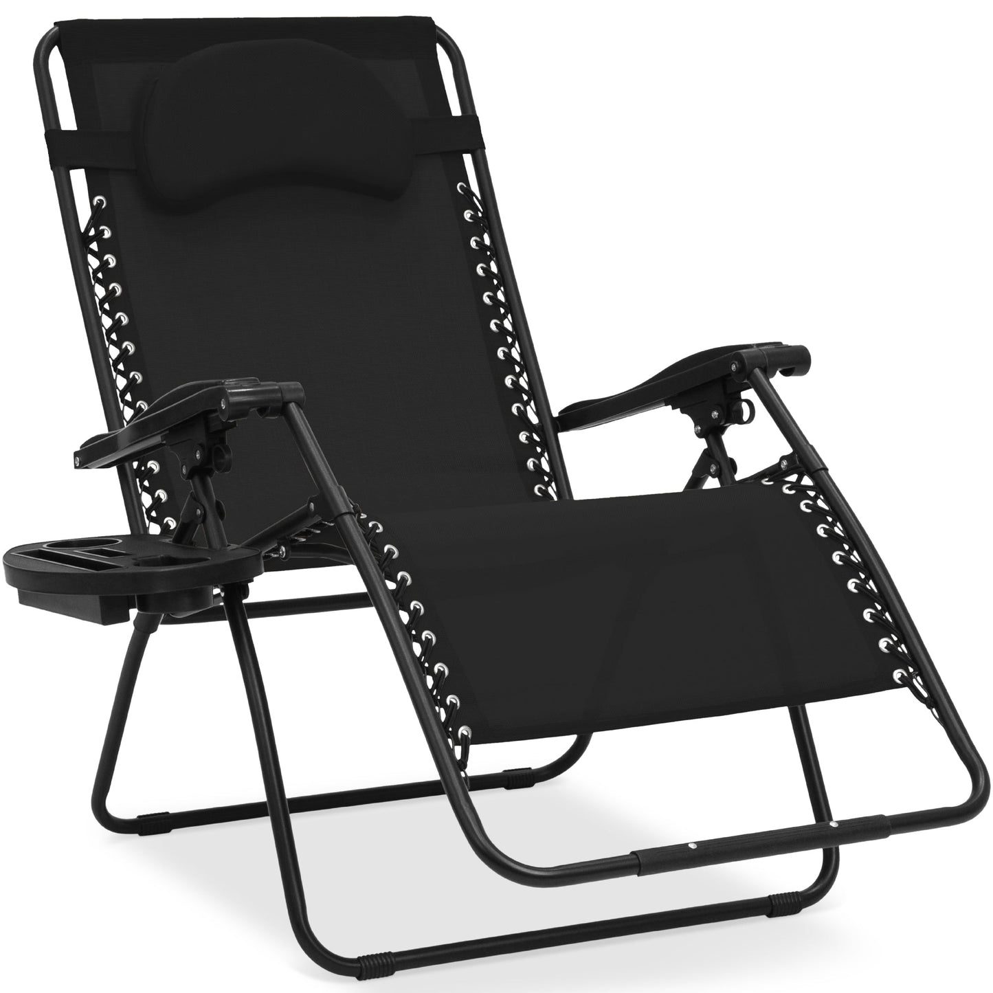 Oversized Reclining Zero Gravity Chair Lounger with Cup Holder Pillow with practical style for home spaces
