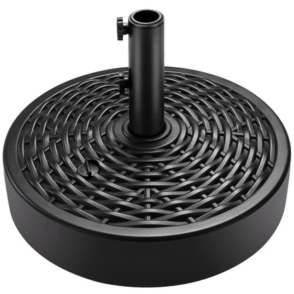 Plastic Patio Umbrella Base Pole Holder Accessory with 2 Adjustable Knobs designed for patio and backyard use