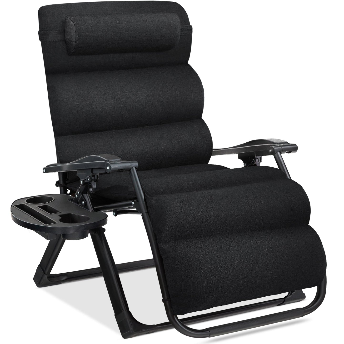 Oversized Zero Gravity Chair Folding Outdoor Recliner with Removable Cushion with practical outdoor-ready details