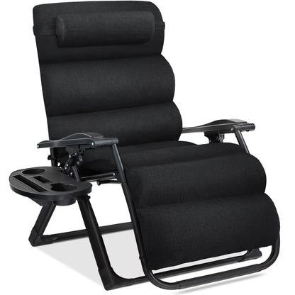 Oversized Zero Gravity Chair Folding Outdoor Recliner with Removable Cushion with practical outdoor-ready details