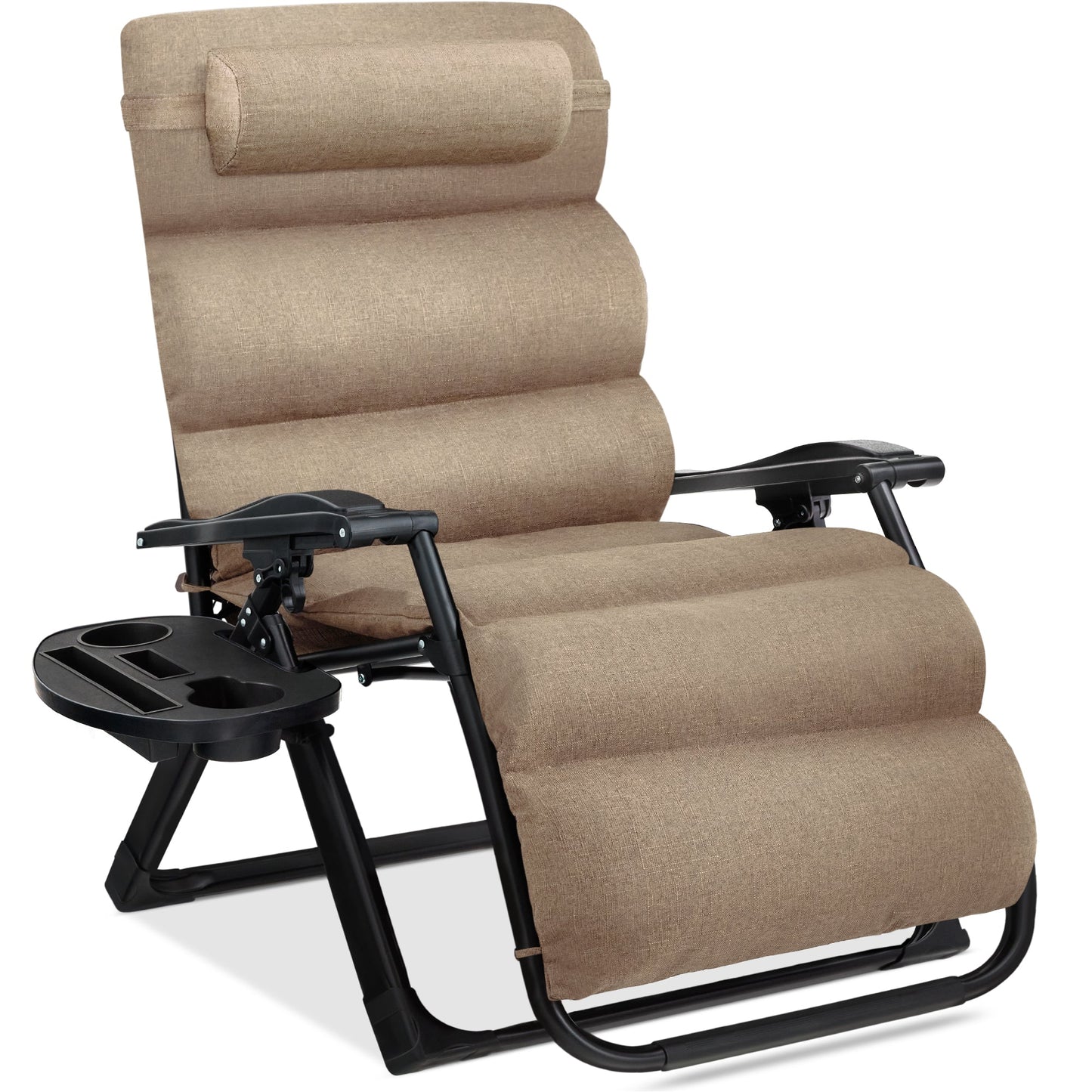 Oversized Zero Gravity Chair Folding Outdoor Recliner with Removable Cushion with practical outdoor-ready details