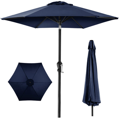 Outdoor Steel Market Patio Umbrella Decoration with Tilt Crank Lift - 10ft with practical outdoor-ready details