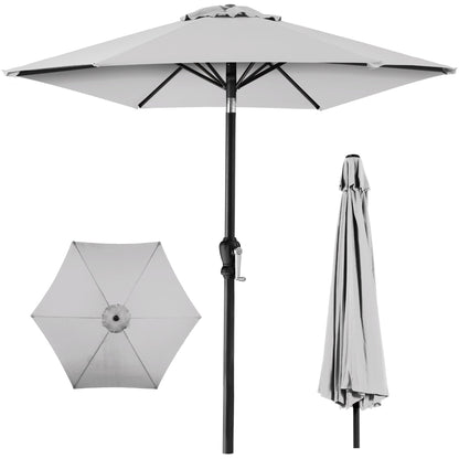 Outdoor Steel Market Patio Umbrella Decoration with Tilt Crank Lift - 10ft with practical outdoor-ready details
