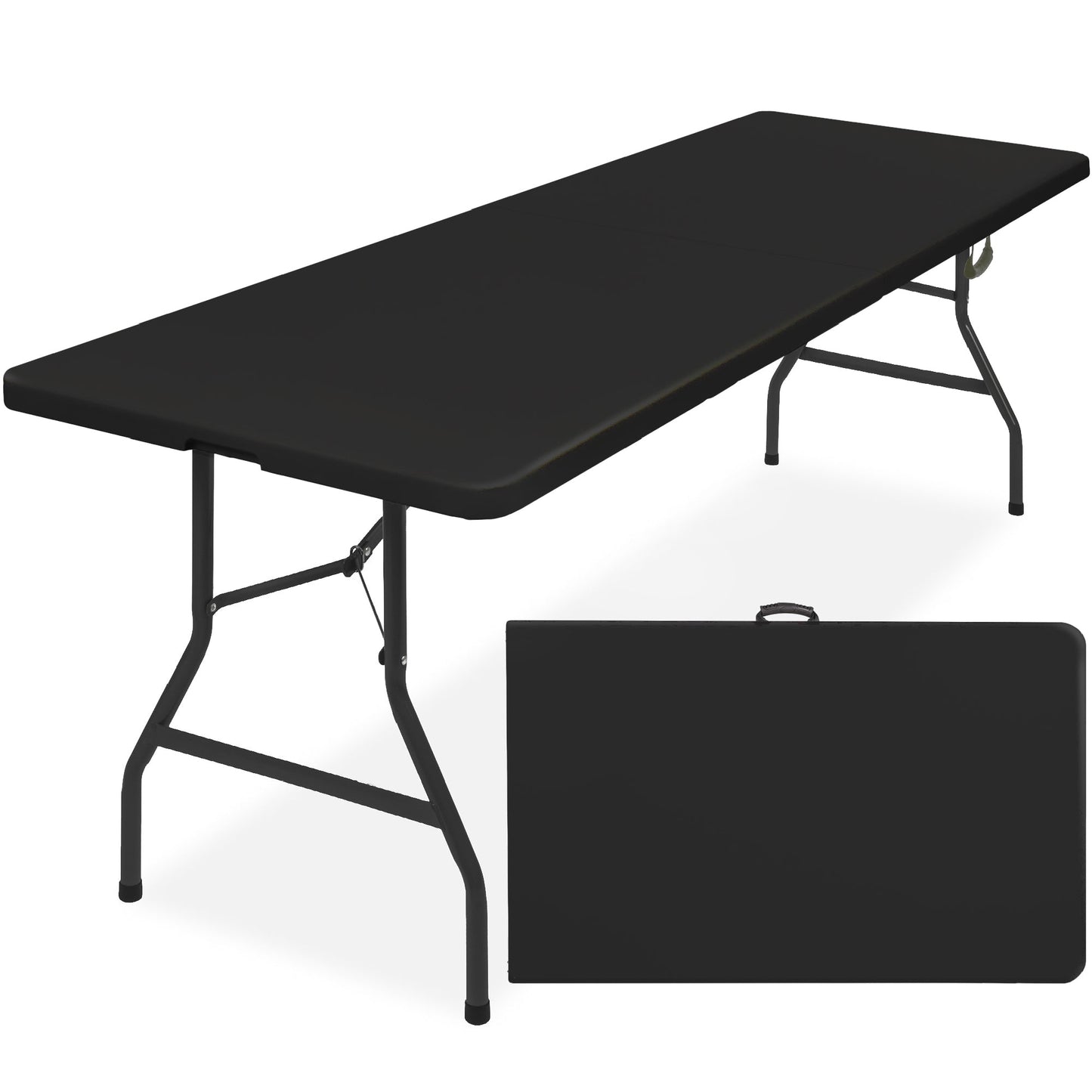 Portable Folding Plastic Dining Table with Handle Lock - 8ft designed for everyday comfort and storage