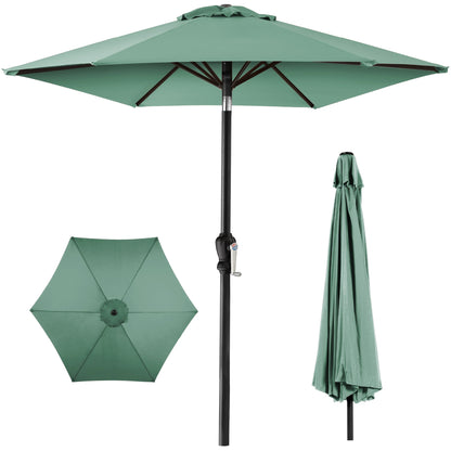 Outdoor Steel Market Patio Umbrella Decoration with Tilt Crank Lift - 10ft with practical outdoor-ready details