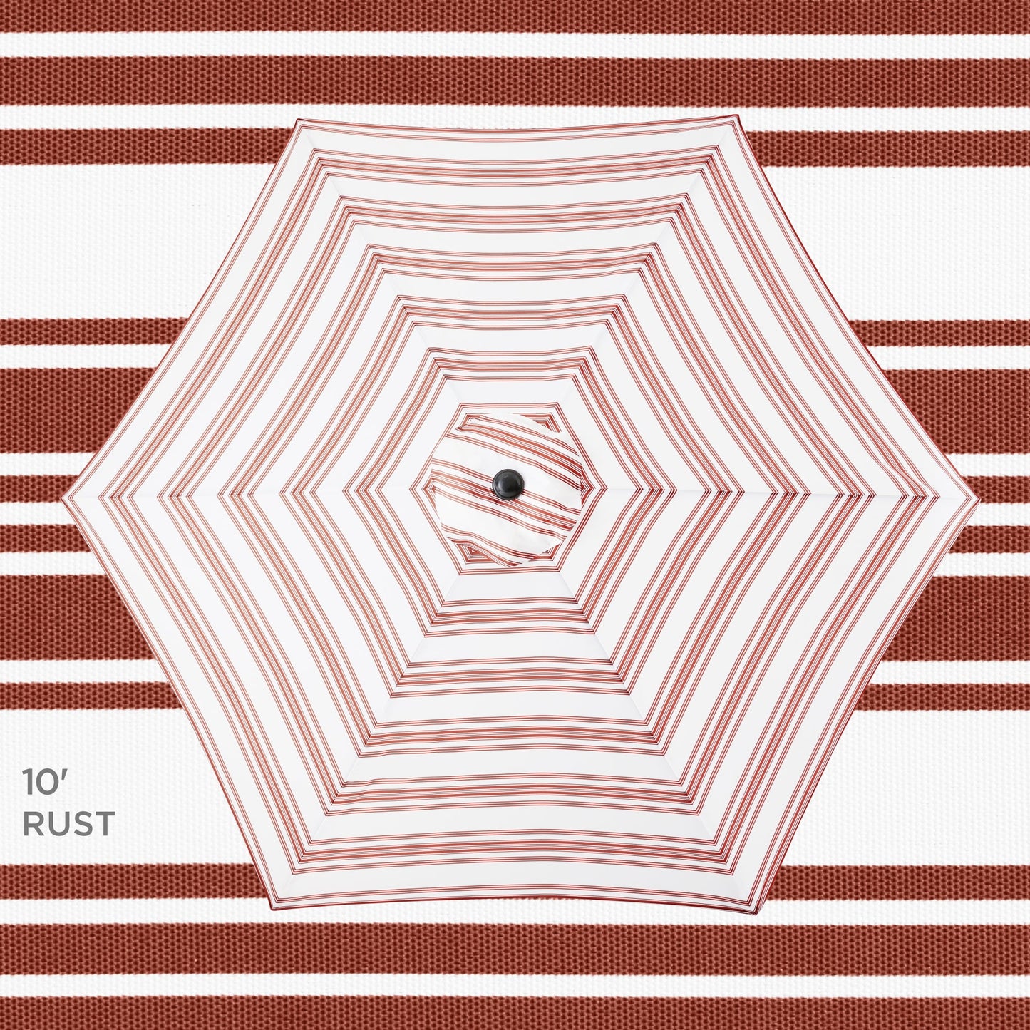 Outdoor Steel Striped Market Patio Umbrella with Tilt Crank Lift - 10ft for outdoor comfort and convenience
