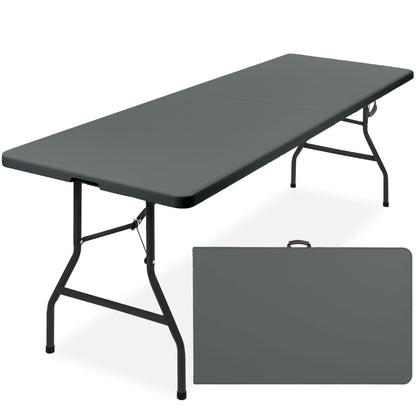 Portable Folding Plastic Dining Table with Handle Lock - 8ft designed for everyday comfort and storage
