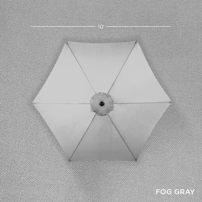 Outdoor Woodgrain Pattern Patio Umbrella Decoration with Tilt Crank - 10ft for outdoor comfort and convenience