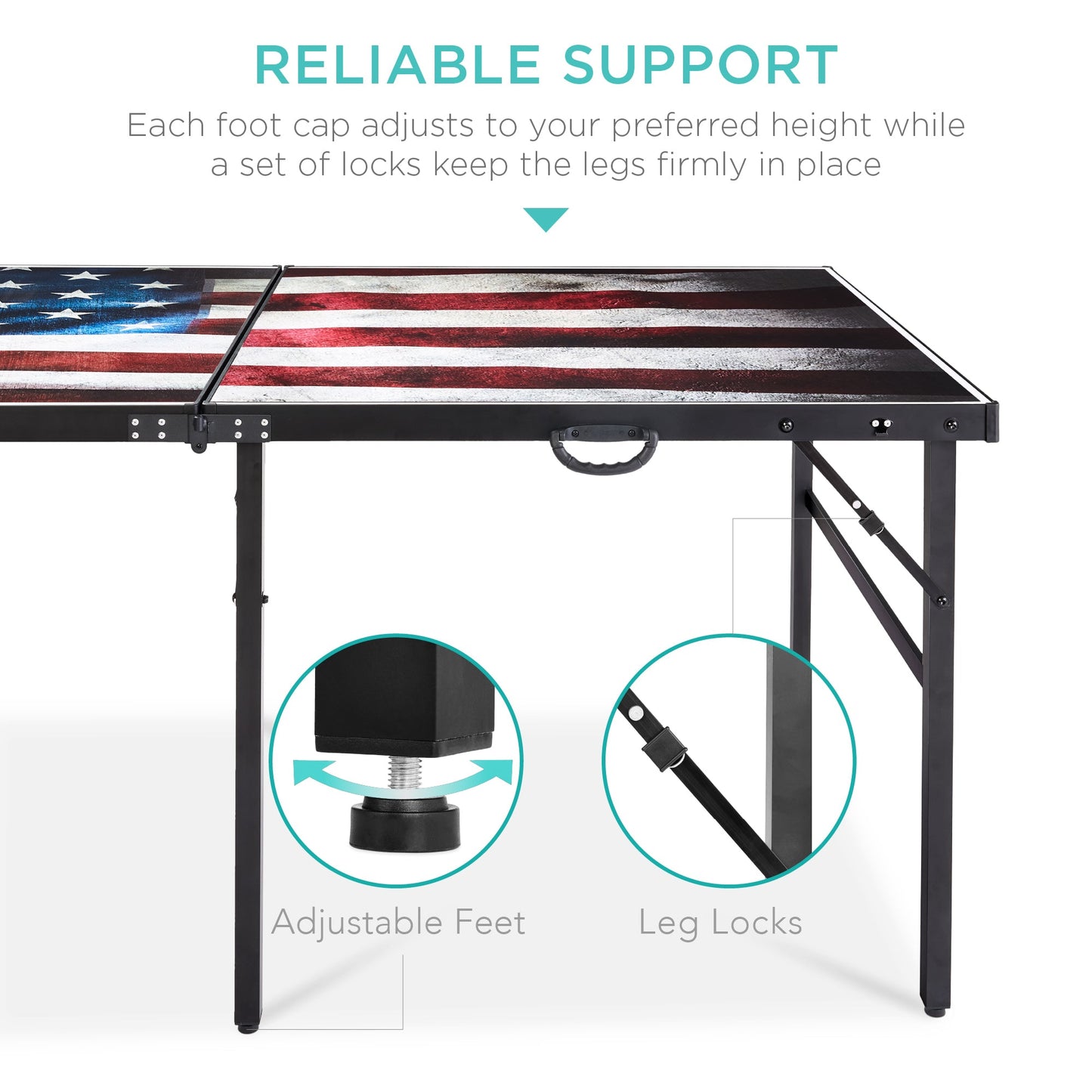 Portable Ping Pong Table Tennis Game Set with Paddles Balls - 6x3ft with fun features for everyday play