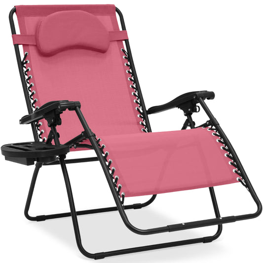 Oversized Reclining Zero Gravity Chair Lounger with Cup Holder Pillow with practical style for home spaces