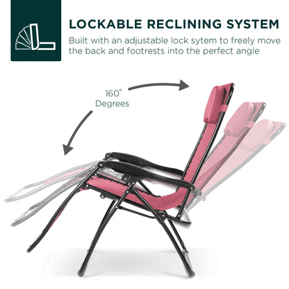 Oversized Reclining Zero Gravity Chair Lounger with Cup Holder Pillow with practical style for home spaces
