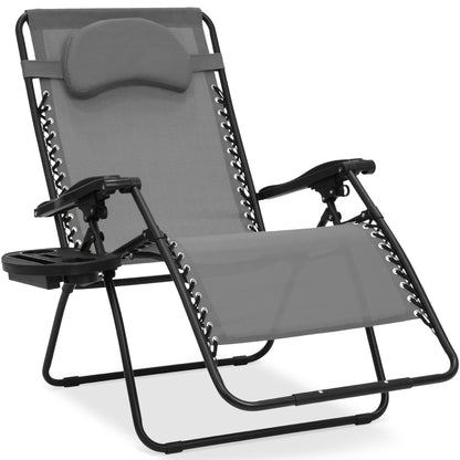 Oversized Reclining Zero Gravity Chair Lounger with Cup Holder Pillow with practical style for home spaces