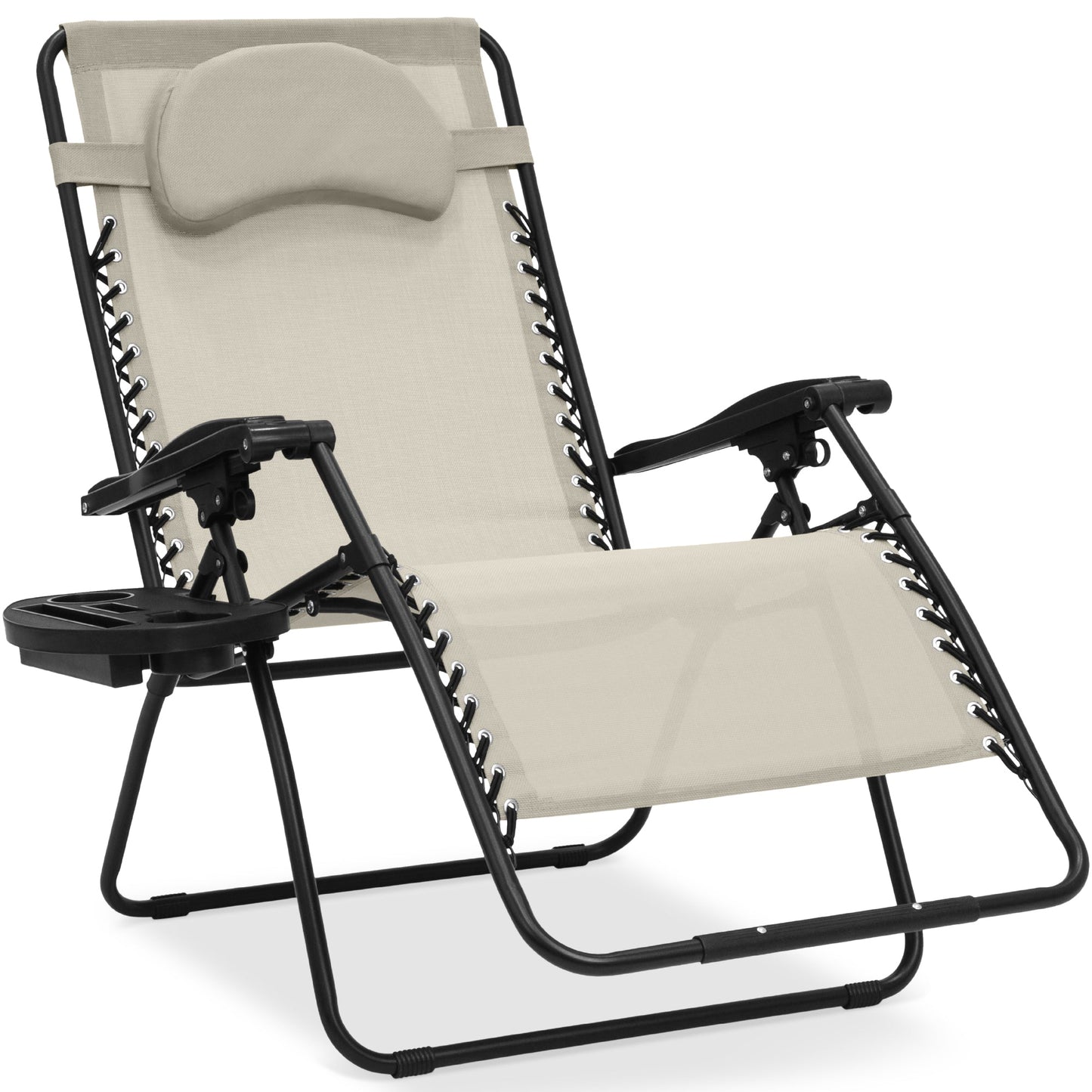 Oversized Reclining Zero Gravity Chair Lounger with Cup Holder Pillow with practical style for home spaces