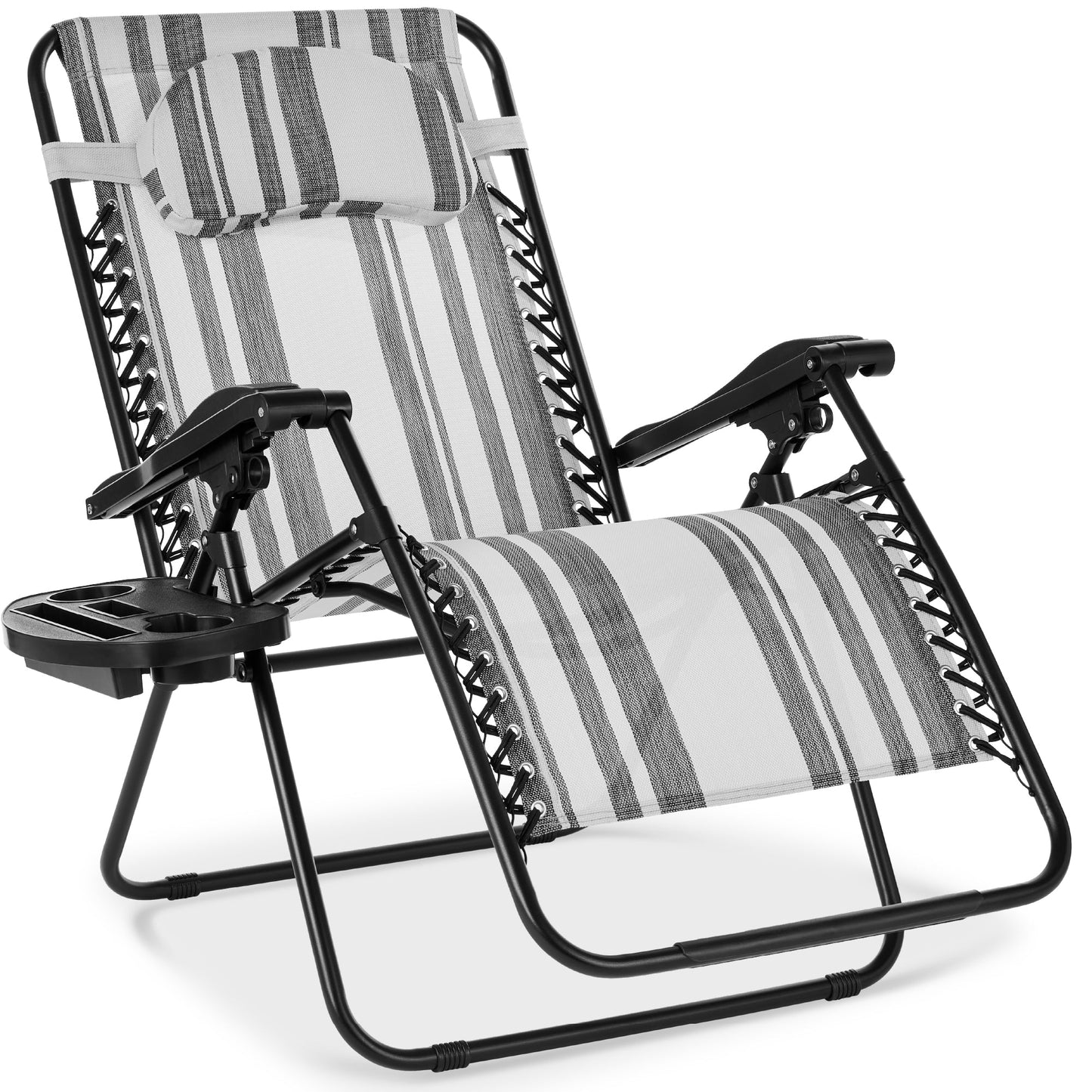 Oversized Reclining Zero Gravity Chair Lounger with Cup Holder Pillow with practical style for home spaces