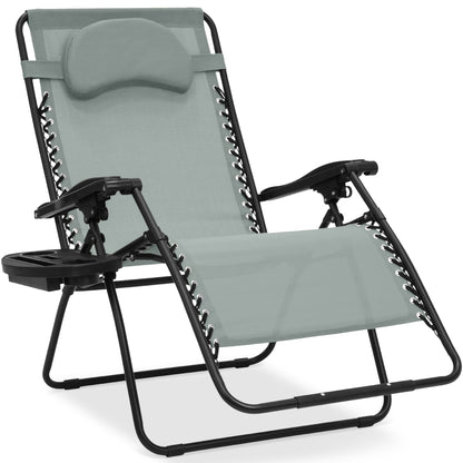 Oversized Reclining Zero Gravity Chair Lounger with Cup Holder Pillow with practical style for home spaces