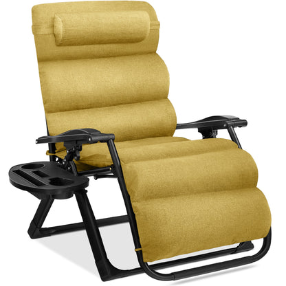 Oversized Zero Gravity Chair Folding Outdoor Recliner with Removable Cushion with practical outdoor-ready details