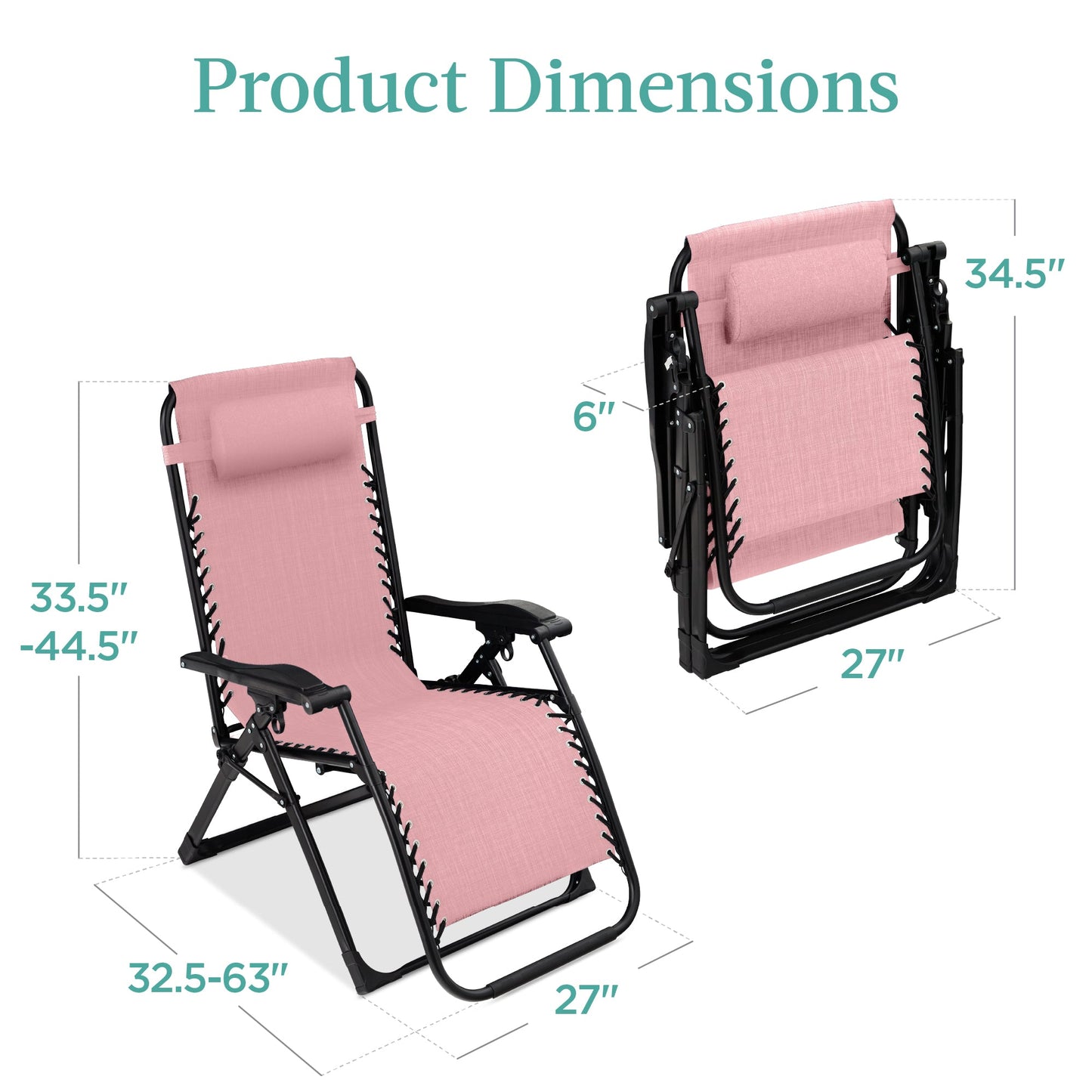 Oversized Zero Gravity Chair Folding Outdoor Recliner with Removable Cushion with practical outdoor-ready details