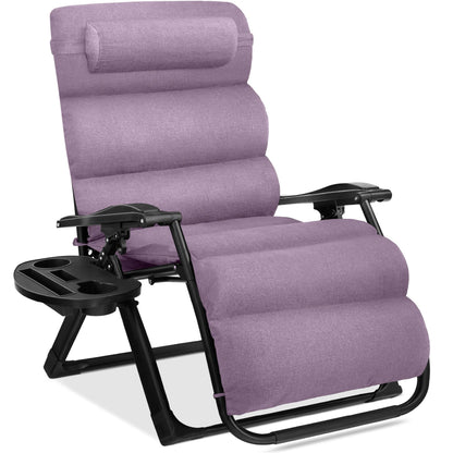 Oversized Zero Gravity Chair Folding Outdoor Recliner with Removable Cushion with practical outdoor-ready details