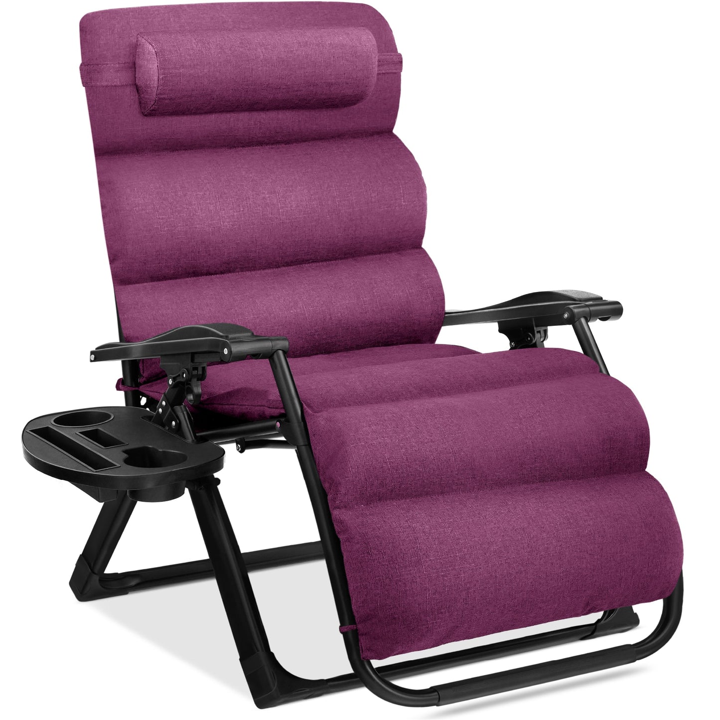 Oversized Zero Gravity Chair Folding Outdoor Recliner with Removable Cushion with practical outdoor-ready details