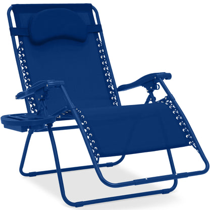 Oversized Reclining Zero Gravity Chair Lounger with Cup Holder Pillow with practical style for home spaces