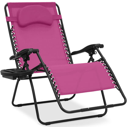 Oversized Reclining Zero Gravity Chair Lounger with Cup Holder Pillow with practical style for home spaces