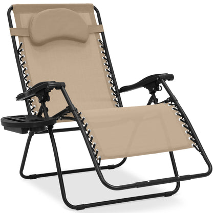 Oversized Reclining Zero Gravity Chair Lounger with Cup Holder Pillow with practical style for home spaces
