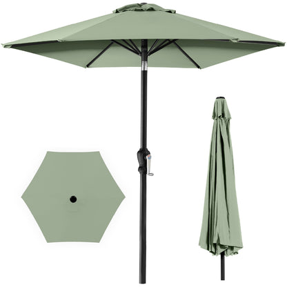 Outdoor Steel Market Patio Umbrella Decoration with Tilt Crank Lift - 10ft with practical outdoor-ready details