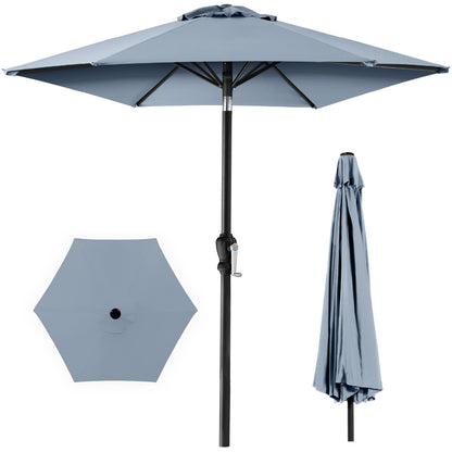 Outdoor Steel Market Patio Umbrella Decoration with Tilt Crank Lift - 10ft with practical outdoor-ready details