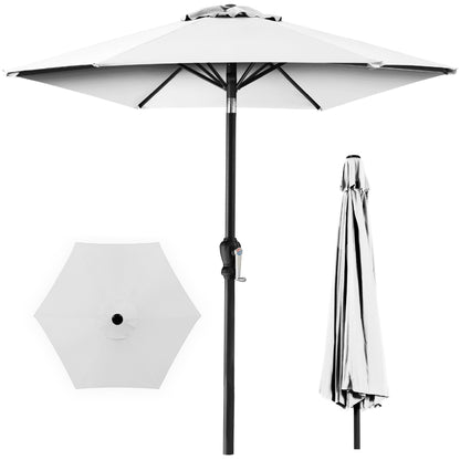 Outdoor Steel Market Patio Umbrella Decoration with Tilt Crank Lift - 10ft with practical outdoor-ready details