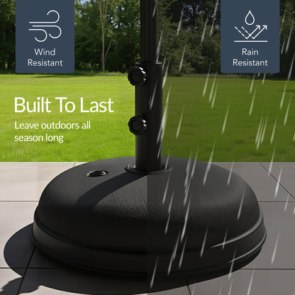 Plastic Patio Umbrella Base Pole Holder Accessory with Adjustable Knob with practical outdoor-ready details