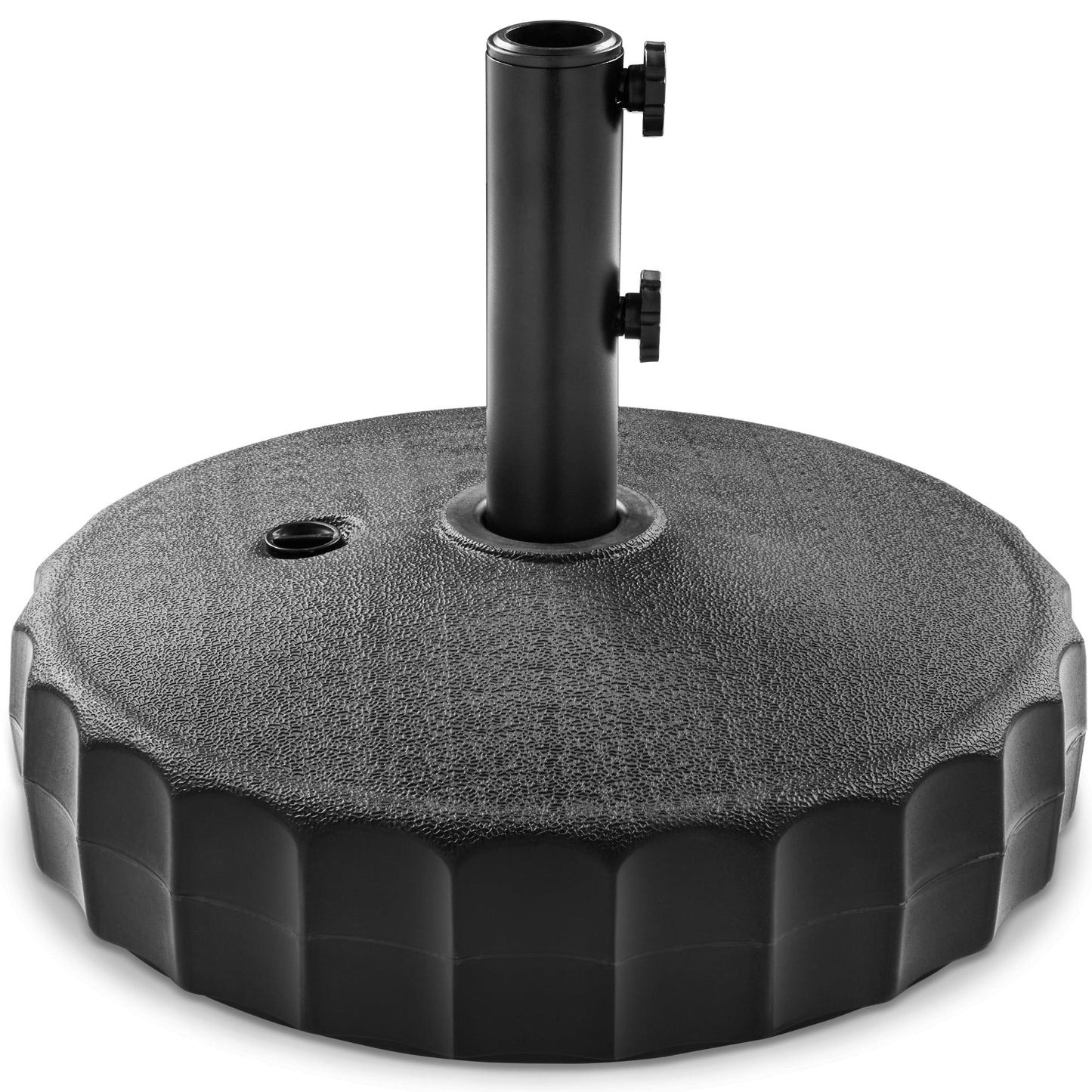 Plastic Patio Umbrella Base Pole Holder Accessory with Adjustable Knob for outdoor comfort and convenience