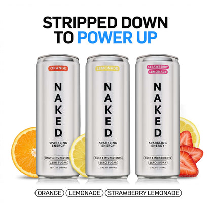 Strawberry Lemonade Naked Sparkling Energy - Strawberry Lemonade, Clean Everyday Nutrition