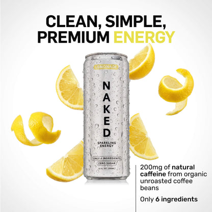 Lemonade Naked Sparkling Energy - Lemonade, Clean Everyday Nutrition